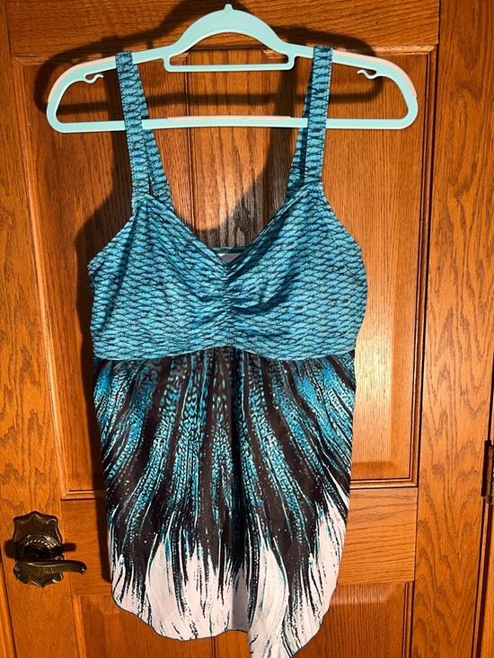 Source Unknown Other - Teal and Black Patterned swim tank